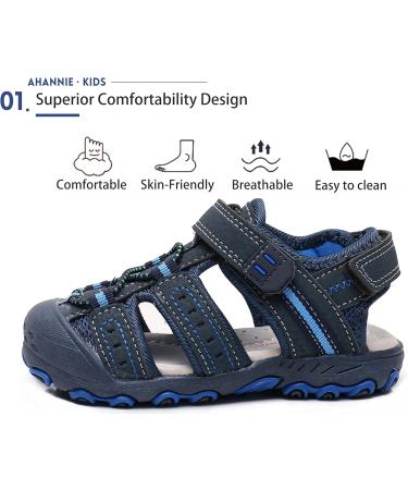 Ahannie Boys Summer Trekking & Hiking Shoes Sandals - Sport Outdoor Sandals with Arch Support for Children - 27 EU Bleu Marine - Buy Online on GoSupps.com