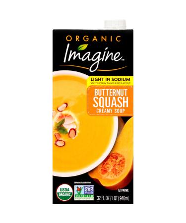 Imagine Organic Light in Sodium Butternut Squash Creamy Soup 32 fl. Oz (Pack of 6) 32 Ounce (Pack of 6)