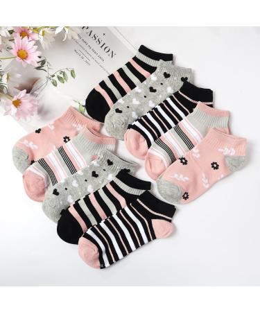 Buy Women's Colorful Sneakers Socks - 10 Pairs Cotton Short Socks (Sizes 35-38 39-42) | Stripes & Dots | International Shipping - Buy Online on GoSupps.com