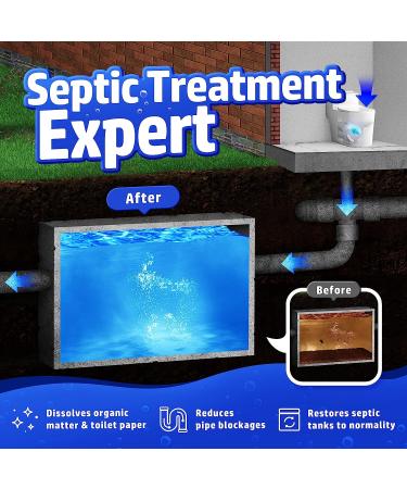 Vacplus Septic Tank Treatment 12 Pcs - 1-Year Supply | Dissolvable Enzyme Packs for Septic Tanks | Biodegradable & Durable Formula | Eliminates Wastes, Greases & Odors - Buy Online on GoSupps.com