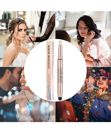 Eyeshadow Stick Pencil Waterproof Glitter Eyeshadow Pencil Highlighter Stick for Women Eye Brightener Highlighter Eyeliner Crayon Make up for Vacation Dating Shopping 02 - Buy Online on GoSupps.com