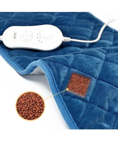 UTK Ultra-Comfort Infrared Weighted Heating Pad - 2.2lbs Jade Stone Filled Electric Heat Pad for Pain Relief - 12x24 Ultra-Soft Velvet - 6 Heat Settings - Auto Shut Off - Back, Neck, Shoulders - Buy Online on GoSupps.com