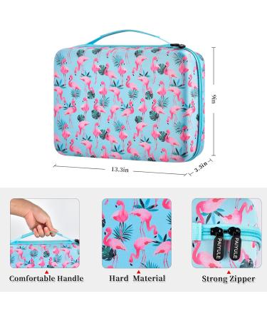 Paiyule Essential Oils Storage Case - Hard Shell Organizer for 70 Bottles - Fits Artnaturals, Young Living, Radha, Doterra - Flamingo Design - 5ml, 10ml, 15ml Bottles - Buy Online on GoSupps.com