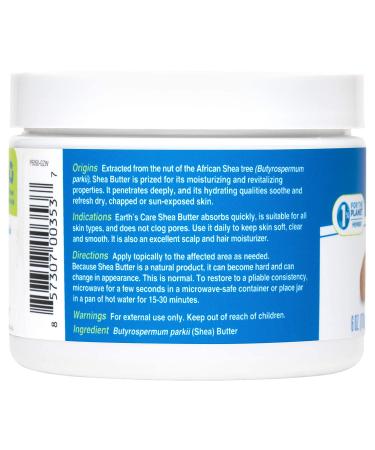 Earth's Care 100% Pure Shea Butter 6 oz | Natural Moisturizer for Skin & Hair - Buy Online on GoSupps.com