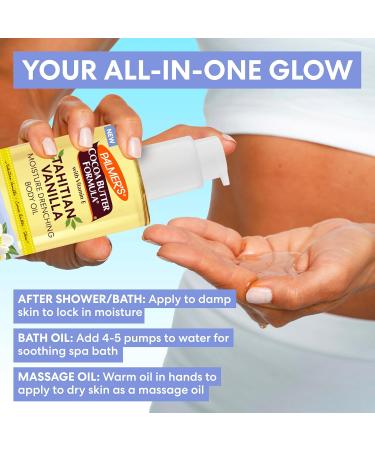 Palmer's Cocoa Butter Formula Glow & Hydrate Bundle Moisture Drenching Tahitian Vanilla Body Cream (8.8 Oz) + Shimmer Body Oil (5.1 Fl Oz) Nourishes & Softens for Radiant Glowing Skin - Buy Online on GoSupps.com