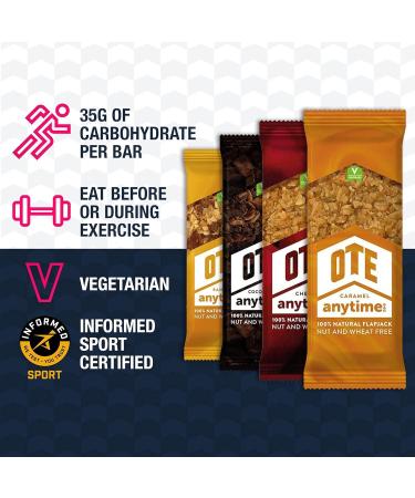 OTE Anytime Bars - Banana Flapjacks for Cycling & Running - Nut & Gluten Free Energy Snacks - Box of 16, 62g - Buy Online on GoSupps.com