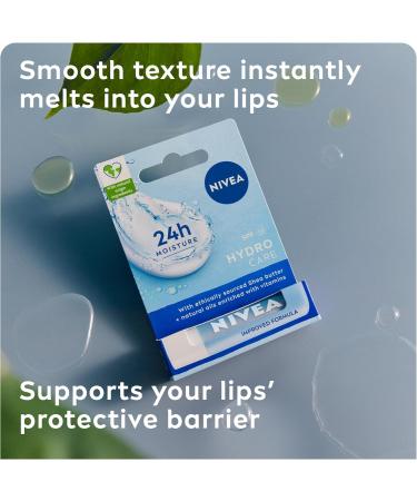 NIVEA Lip Balm Hydro Care with SPF 15 (4.8g) Hydrating Lip Balm with Shea Butter Natural Oils and Vitamins Provides 24 Hour Moisture and Protection Lip Care - Buy Online on GoSupps.com