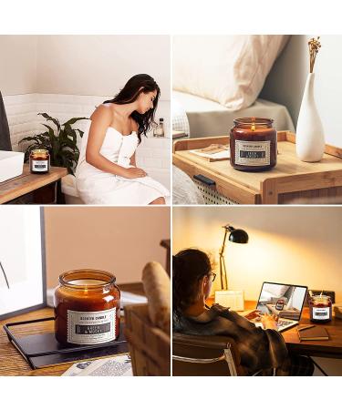 Soy Wax Grapefruit Scented Candle - 15.5 Oz Glass Jar with 100 Hrs Burn Time, 3 Replaceable Stickers - Ideal Women's Gift for Birthday, Thanksgiving, Christmas - Buy Online on GoSupps.com