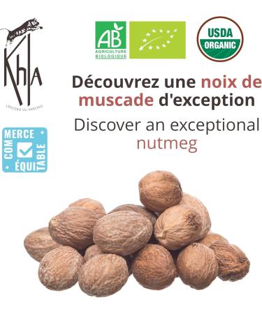Khla - Organic Whole Nutmeg - 100g Tube - Nutmeg from Sri Lanka - Kitchen & Pastry Ingredient - Rare Asian Spice - Direct Pro - Buy Online on GoSupps.com