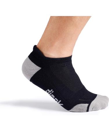 dimok Athletic Running Socks - No Show Moisture Wicking Blister Resistant Long Distance Sport Socks - Black Large for Men and Women - Buy Online on GoSupps.com