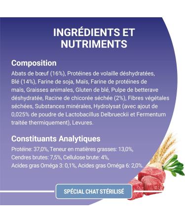 Purina One - Cat Bifensis Special Sterilized Beef/Wheat Dry Food for Adult Cats 9.7 kg - Buy Online on GoSupps.com