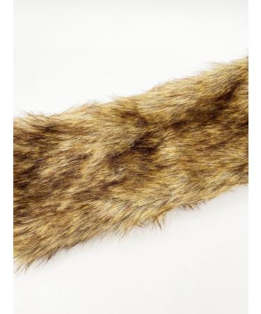 Women's/Ladies Assorted Winter Warm Knitted Headbands with Stretch Winter Warmer (Roasted Coffee Faux Fur) - Buy Online on GoSupps.com