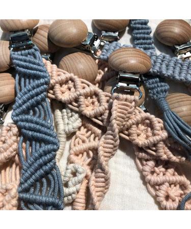Tian-K Baby Pacifier Chain | Cotton Rope Woven Dummy Holder | Drip Protection & Bite Ring for Kids | International Shipping - Buy Online on GoSupps.com