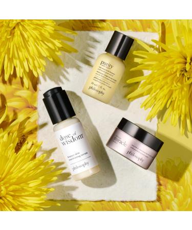 philosophy purity made simple one-step facial cleanser- with meadowfoam seed oil gently cleanses & melts away dirt oil & stubborn makeup paraben-free face wash 3-pc. skincare essentials gift set - Buy Online on GoSupps.com