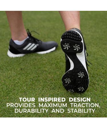 Champ Golf Helix Spikes (Disc Pack) - Silver/Black | Premium Golf Shoe Replacement Spikes - Buy Online on GoSupps.com