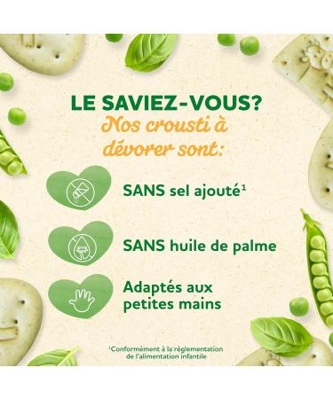 Bl dina Crousti D vorer D s 18 Mois Biscuit B b Texture Cracker Croquante et Forme Puzzle Ludique Recette C r ales Sans Sel Ajout pour Repas B b Petits Pois et Basilic Lot de 6x105g - Buy Online on GoSupps.com