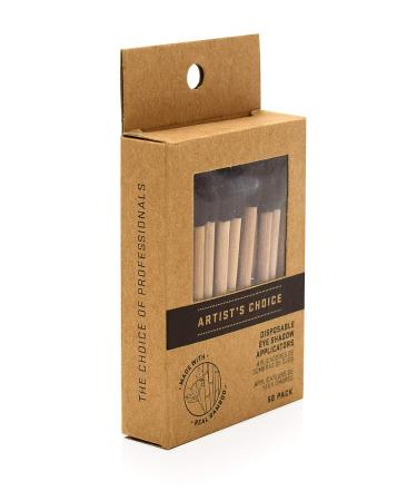Artist's Choice Bamboo Eye Shadow Applicators - Eco-Friendly, Soft Pads for Effortless Blending | Single-End Design for Monochromatic Looks | Professional Single-Use Option - Buy Online on GoSupps.com
