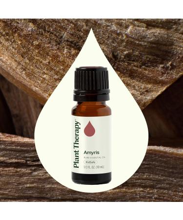 Plant Therapy Amyris Essential Oil 10 mL (1/3 oz) 100% Pure Undiluted Calming Aromatherapy Skin Care Respiratory Support - Buy Online on GoSupps.com