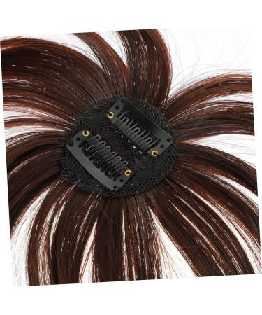 DOITOOL Piece Wig Hair Volume Cover Bangs Hair Extensions Brown Hair Topper Flat Bangs Clip on Brown Hair Bangs Clip on Fake Bangs Clip Chemical Fiber No Trace Middle Aged Tassel - Buy Online on GoSupps.com