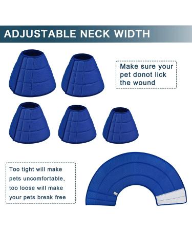 Adjustable Soft Recovery Elizabethan Collar for Dogs & Cats - Newsbirds Blue Medium Size 6 - Convenient Protective Pet Neck Guard - Buy Online on GoSupps.com