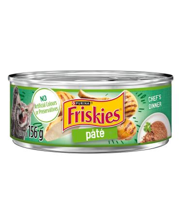 Friskies Chef's Dinner Wet Cat Food Pate - 156 g Can (24 Pack)