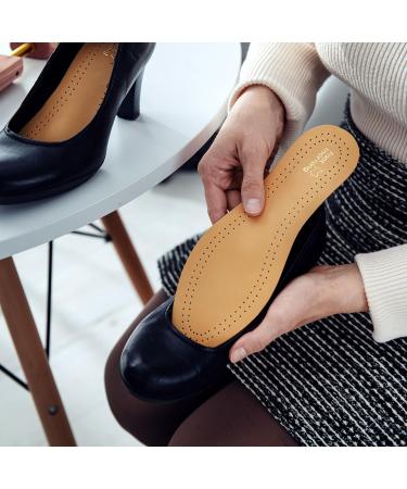 Buy Anatomic Shoe Inserts (EUR 36-46) - Prime Leather Arch Insoles with Latex Foam & Charcoal - Comfort Insoles for Men & Women - Metatarsal Padding - Buy Online on GoSupps.com