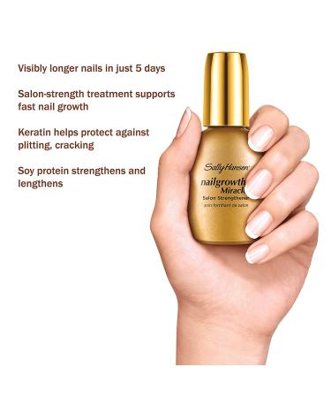Sally Hansen Nailgrowth Miracle Clear - 0.45 Fl Oz - Nail Strengthener - Buy Online on GoSupps.com
