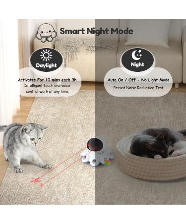 ORSDA Cat Laser Toy 2-in-1 Interactive Cat Toys for Indoor Cats Automatic Laser Pointer Cat Toy 8 Holes Mice Whack A Mole Moving Feather USB Rechargeable Electronic Kitten Toys for All Breeds Purple - Buy Online on GoSupps.com