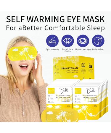 LEYE 16-Pack Chamomile Steam Eye Mask for Dry Eyes, Dark Circles, Puffiness - Migraine Relief & Stye Removal - Buy Online on GoSupps.com