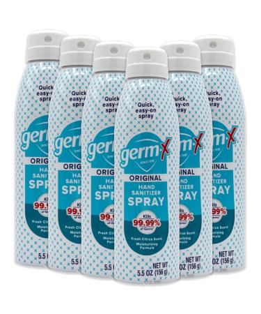 Germ-X Hand Sanitizer Spray, 5.5 Oz (Pack of 6) - Buy Online on GoSupps.com