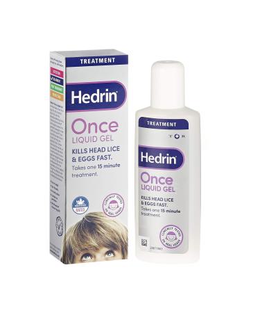 Hedrin Once Liquid Gel 15 Minute Treatment 100ml - Head Lice Treatment, Nits Treatment, Kills Headlice and Eggs in 15 Minutes