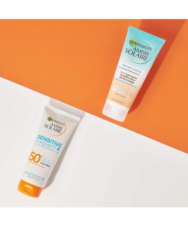 Garnier Ambre Solaire Complete Sun Protection Set - Protective Milk SPF 50+ + Hydrating Aftersun Tanning Enhancer Treatment - Face & Body - Light & Sensitive Skin - 200 ml - Buy Online on GoSupps.com