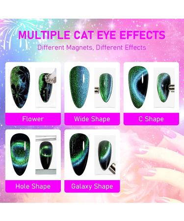 Vishine 9D Cat Eye Green Gel Nail Polish - Galaxy Chameleon UV Gel - Soak Off Manicure for DIY & Salon - 16ml M193 - Buy Online on GoSupps.com