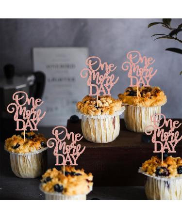 Keaziu 24 Pack One More Day Cupcake Toppers Wedding Dinner Bachelorette Cupcake Picks Wedding Theme Cake Decorations for Wedding Birthday Party Decorations Supplies Rose Gold 1 Rose Gold One 1 - Buy Online on GoSupps.com