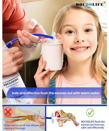 BOCOOLIFE Ear Wax Removal Kit | Easy & Effective Ear Cleaning System with Irrigation Flushing, Basin, and Tips | Safe for All Ages - Buy Online on GoSupps.com