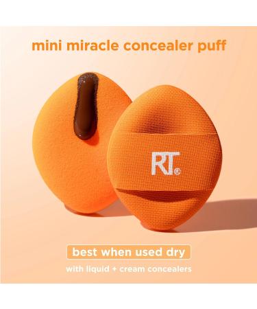 Real Techniques Mini Miracle Concealer Puff Small Makeup Puff For Liquid and Cream Foundation and Concealer Targeted Concealing Under Eyes and Blemishes Travel Friendly 6 Count 6/Mini Miracle Concealer Puff Trio - Buy Online on GoSupps.com