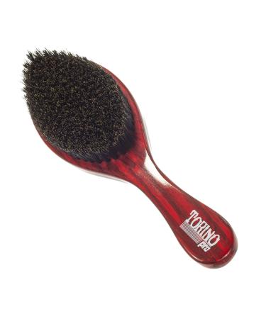 Torino Pro Wave Brush #11- Medium Soft Curve Wave Hair brush for men - Made with 100% boar bristles - Great for fresh cuts and thinning hair - For 360 waves- Great to use before using your durag