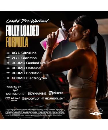 ONE OF ONE Loaded Pre-Workout High-Stim Energy Focus & Endurance with EndoFlo Genius Pure Alpha GPC NeuroRush Dynamine No Crash Gluten Free Pink Burst - Buy Online on GoSupps.com