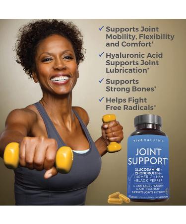 Joint Supplement with Glucosamine, Chondroitin, MSM, Turmeric, Boswellia & Hyaluronic Acid - 90 Capsules for Joint Support, Mobility & Comfort - Buy Online on GoSupps.com