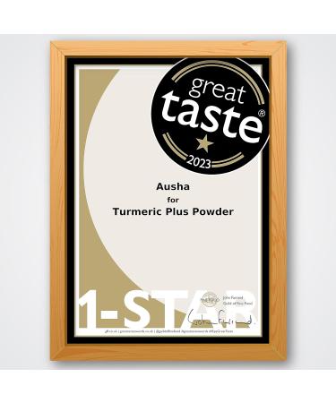 Ausha Turmeric Powder with Black Pepper, Ginger & Cardamom 250g | High Strength for Cooking & Joint Pain Relief - Buy Online on GoSupps.com