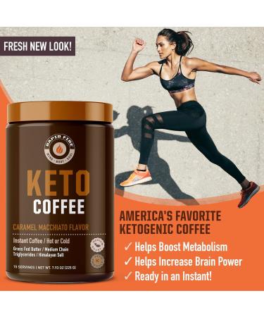 Rapid Fire Ketogenic Caramel Macchiato Keto Coffee Mix & Pods Supports Energy & Metabolism Weight Loss Diet 15 Servings 7.93oz & 16 Count K Cups - Buy Online on GoSupps.com