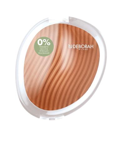 Deborah Milano compact earth pure formula with natural ingredients 01 light finish sliding and modulating the face smoothes and gives a naturally tanned skin 11 g