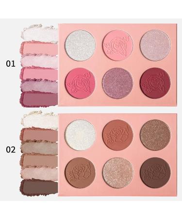 BrilliantDay Rouge palette in 6 colors blush powder blush palette durable smudgeproof not tested on animals contouring palette concealer palette for daily facial cosmetics makeup 1606 colors - Buy Online on GoSupps.com