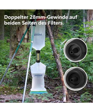 Metadrop Portable Mini Water Filters - 3-Step Emergency Filter for Hiking & Camping Survival Gear - Buy Online on GoSupps.com