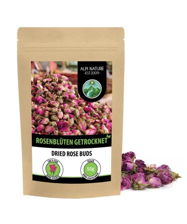 Dried rose petals (50g) dried rose buds rose petal tea from controlled cultivation 50 g (1 pack) - Buy Online on GoSupps.com