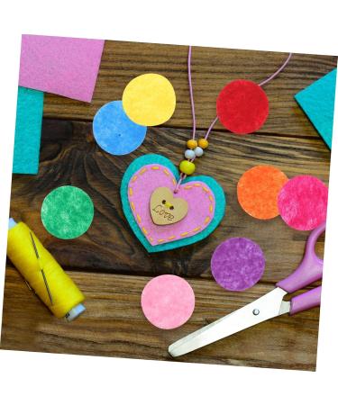 Anneome 2 Handmade Hair Band Negatives Girls Hair Accessories Mixed Color Felt Round Diy Craft Wafer Amulet Colorful 2.5X2.5cm - Buy Online on GoSupps.com
