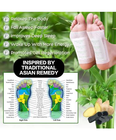 100 Foot Pads Natural Bamboo Vinegar Gingerr | Deep Cleansing Foot Paches for Stress Relief for Stress Relief Better Rest Feet Health Patches Relaxing Muscles christmas gifts for women 100 PACK FOOT PAD KIT - Buy Online on GoSupps.com