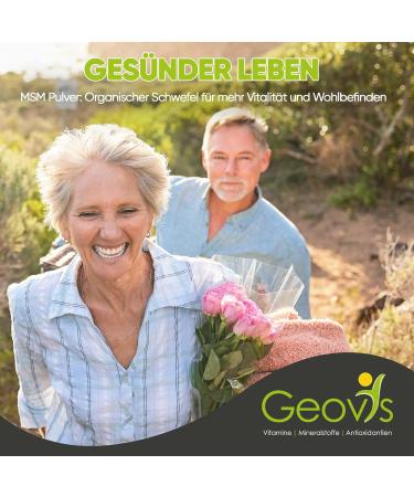 Buy Geovis MSM Powder 500g | Organic Sulfur 99.9% Pure Methylsulfonylmethane - Vegan Dietary Supplement - Fast International Shipping - Buy Online on GoSupps.com
