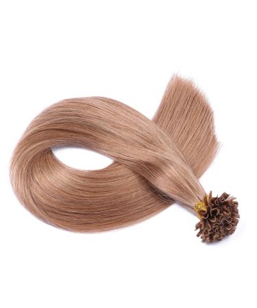 High-Quality Keratin Bonding Hair Extensions #12 Light Brown 70cm - 50 Strands 1g 100% Remy Real Hair U-Tip by Novon Hair Extensions - Buy Online on GoSupps.com