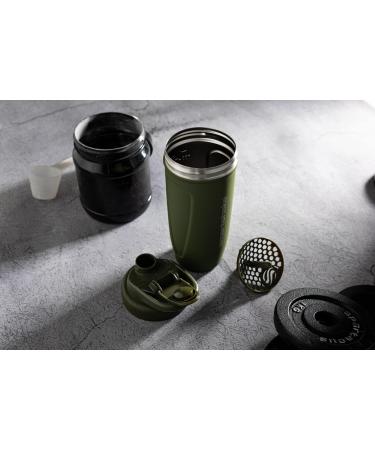 Smartshake Reforce 900 ml Stainless Steel Protein Shaker Bottle | 30 OZ - Leakproof BPA Free Unisex - Army Green - Perfect for International Shipping - Buy Online on GoSupps.com